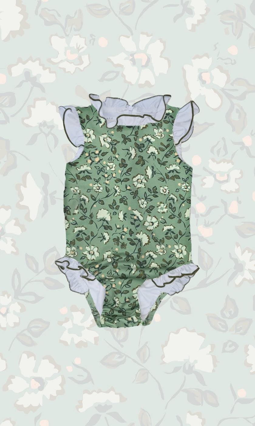 Bingley Suit in Mimosa Flower Teal