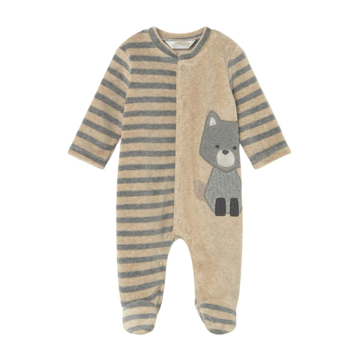 Newborn Boy 2-Piece Velour One Piece Set