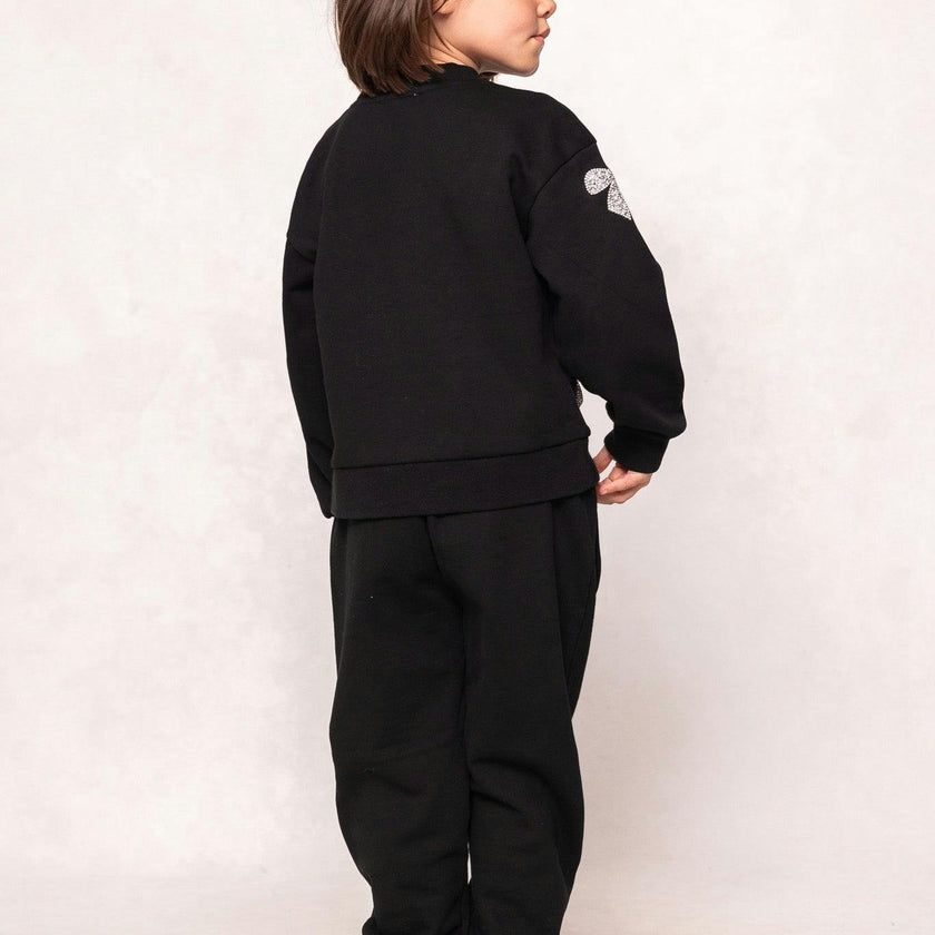 Mini Micah Jogger Sweatpants in Black