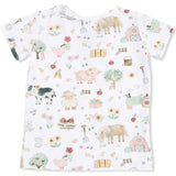 Cute Farm Animals Pink - Short Sleeve Loungewear Set