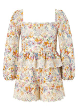Posie Cotton Embroidered Romper