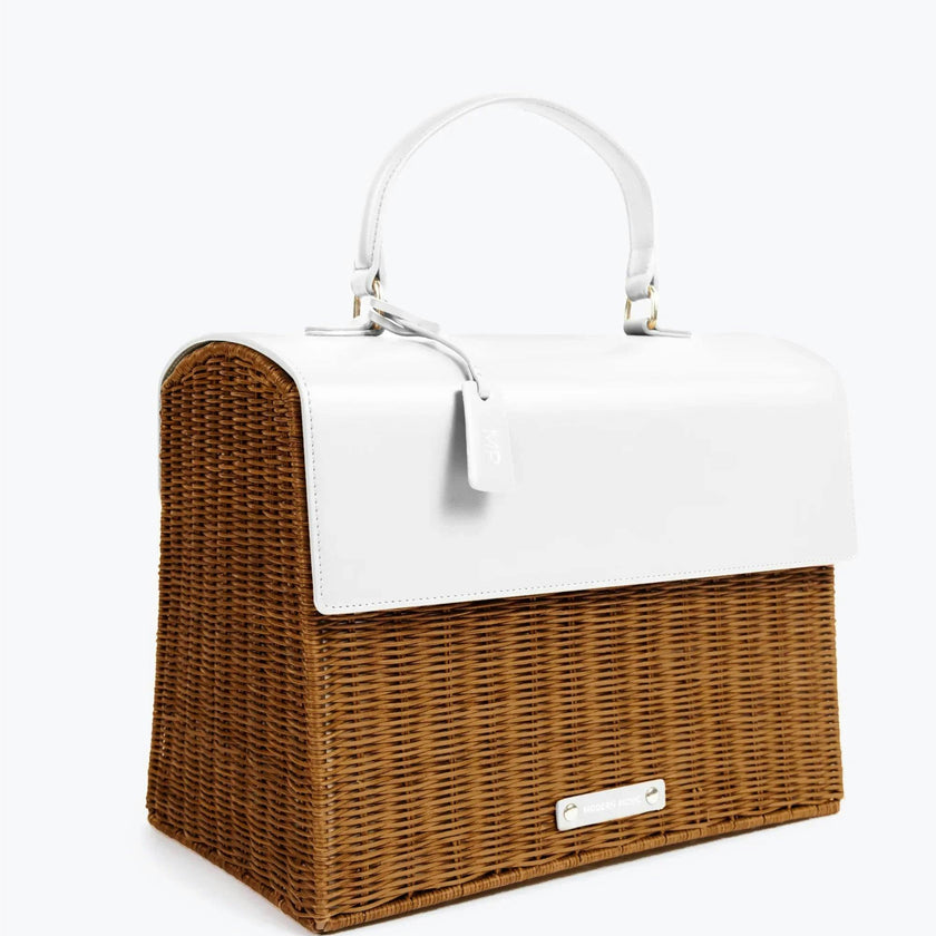 Women's Hand-Woven Wicker Large Lunchbox
