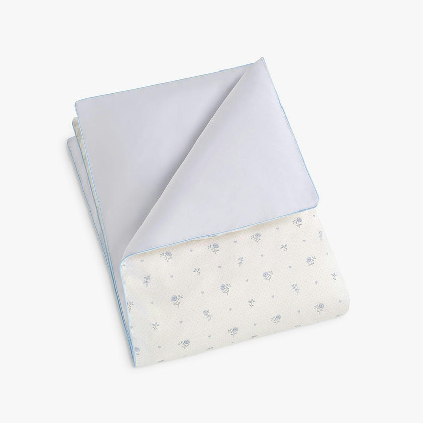 Ditsy Floral Baby Duvet - Blue