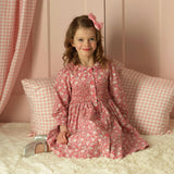 English Garden Smocked Button-Front Dress