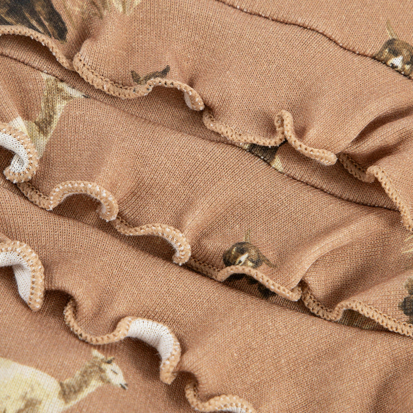 Organic Cotton Ruffle Footed Romper