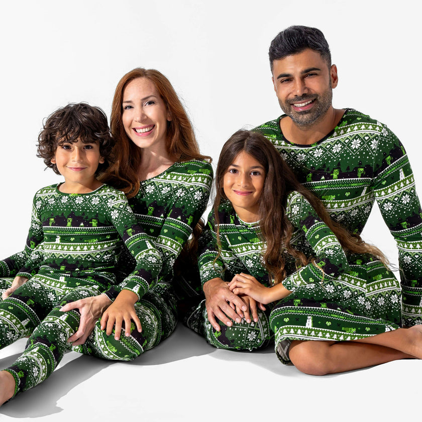 Minecraft: Creeper Holiday Bamboo Men's Pajama Set