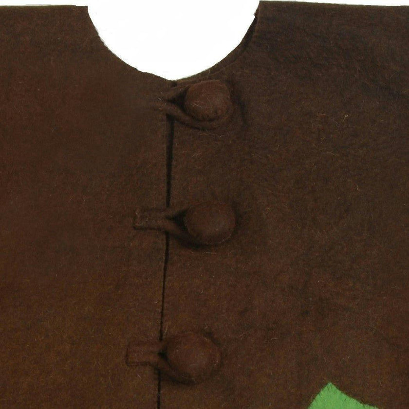 Handmade Rustic Trees Brown Felt Christmas Tree Skirt 60"