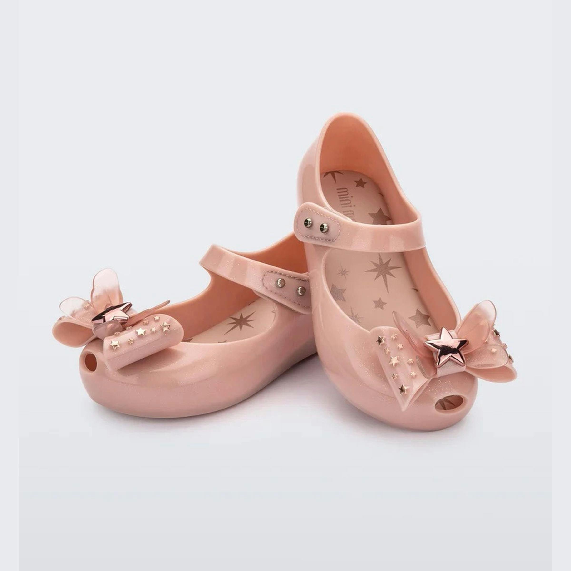 Glitter Pink Star Ballet Flat