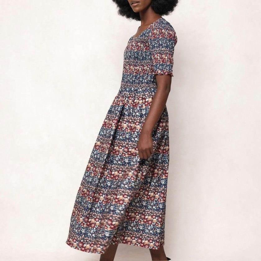 Parker Dress in Dusk Floral Medley