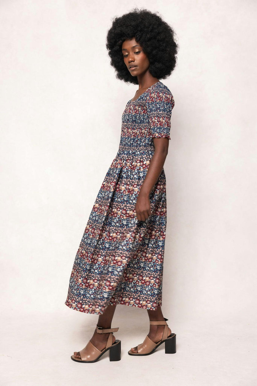 Parker Dress in Dusk Floral Medley