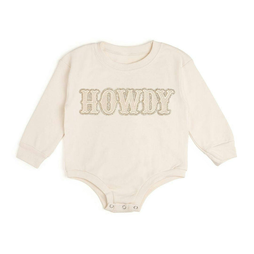 Howdy Patch Long Sleeve Romper