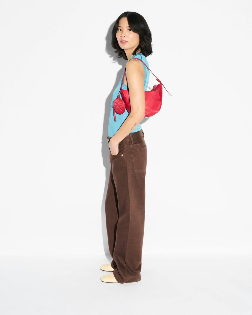Red Apple Small Waverly Hobo
