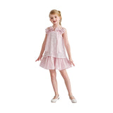 Light Pink Aurielle Beaded Bow Dress