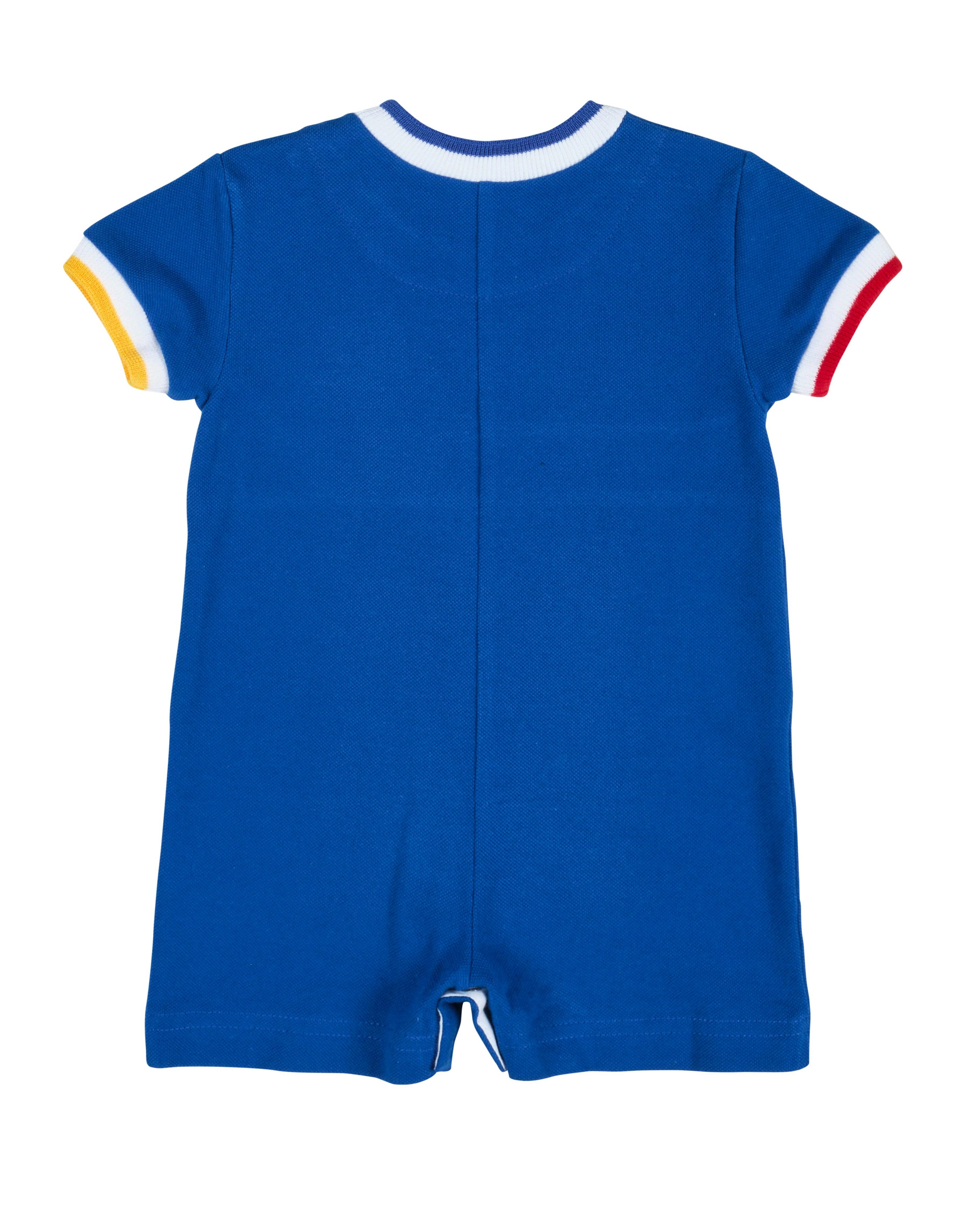 Pique Knit Shortall With Sailboat