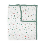 Cotton Muslin Quilted Throw - Powder Party