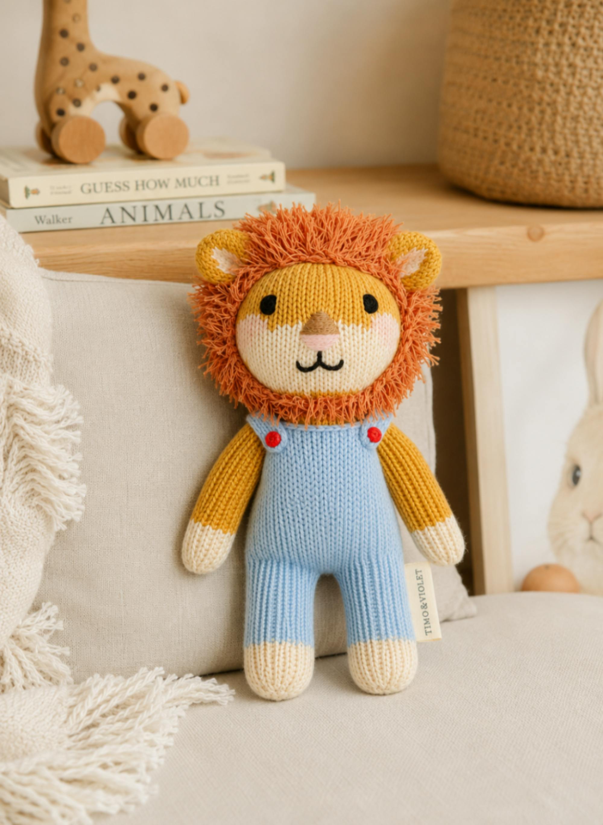 Larkin the Lion - Tuckling Organic Hand-knit Doll