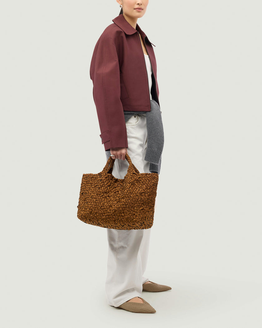 St. Barths Medium Tote Nest Weave | Teak