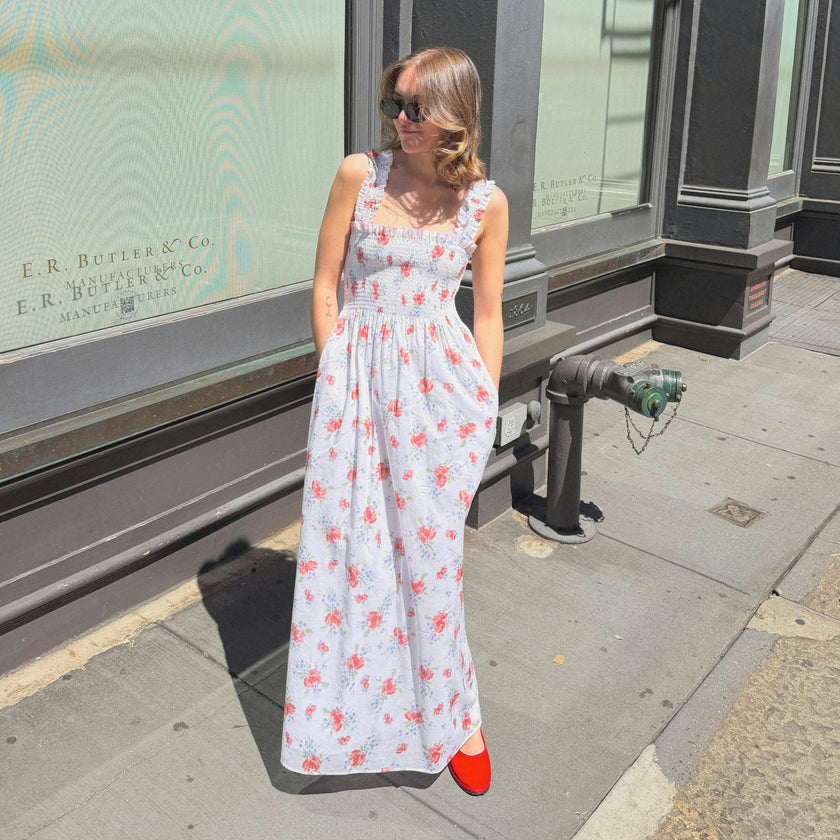 nap dress Unpacking the line Nap Dress with elasticated smocking Hill House Home + The