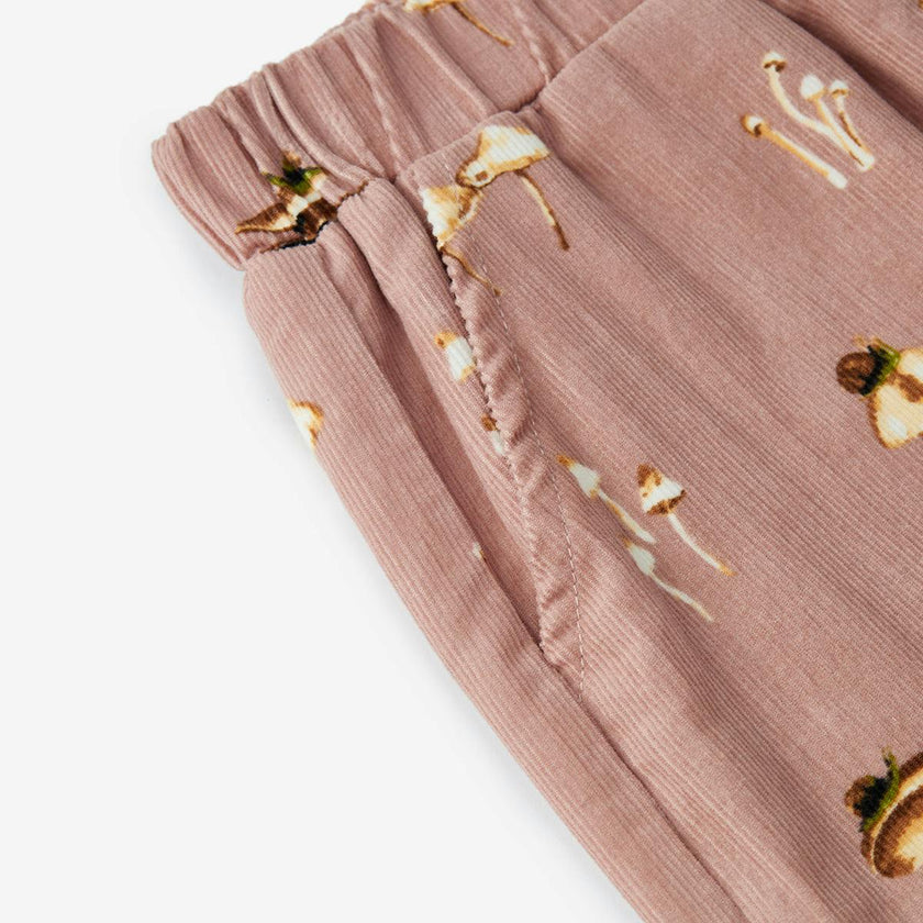 Mushroom Corduroy Casual Pants