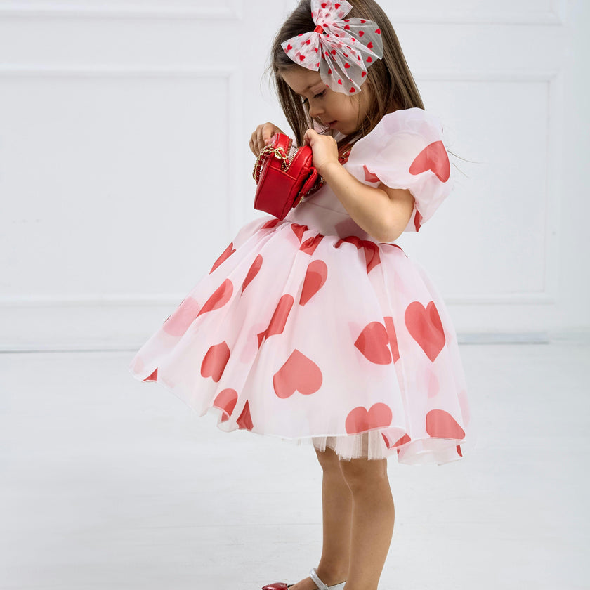 Heart Dress – Includes Matching Hair Accessory