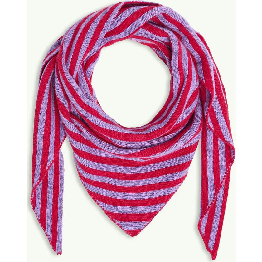 women's wool blend scarf - berry bloom