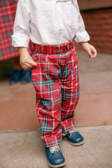 Boys Oliver Pants in Christmas Cheer Plaid