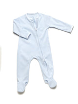 Two Way Zip Striped Footie Pajama