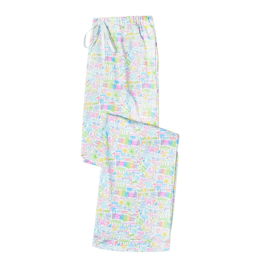 Charleston Women’s Button Front Long Pajama Set