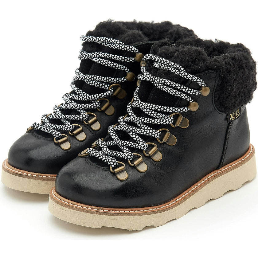 Eddie Fur Leather, Black