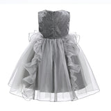 Gray Leonora Sequin Tulle Dress