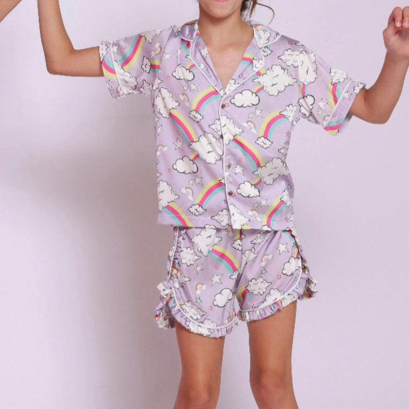 I Dream Of Rainbows Silk Shirt & Short Set