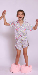 I Dream Of Rainbows Silk Shirt & Short Set