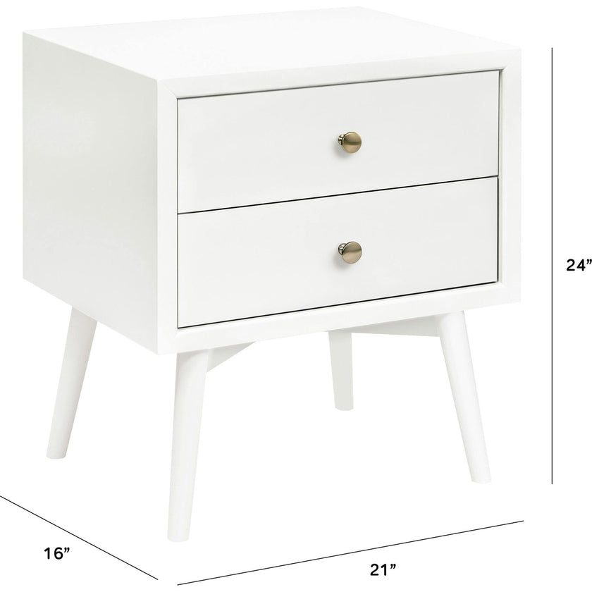 Palma Nightstand Assembled in Warm White