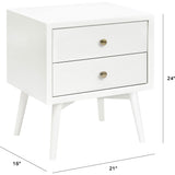 Palma Nightstand Assembled in Warm White