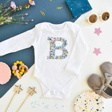 Liberty of London Personalised Long Sleeve Bodysuit, White