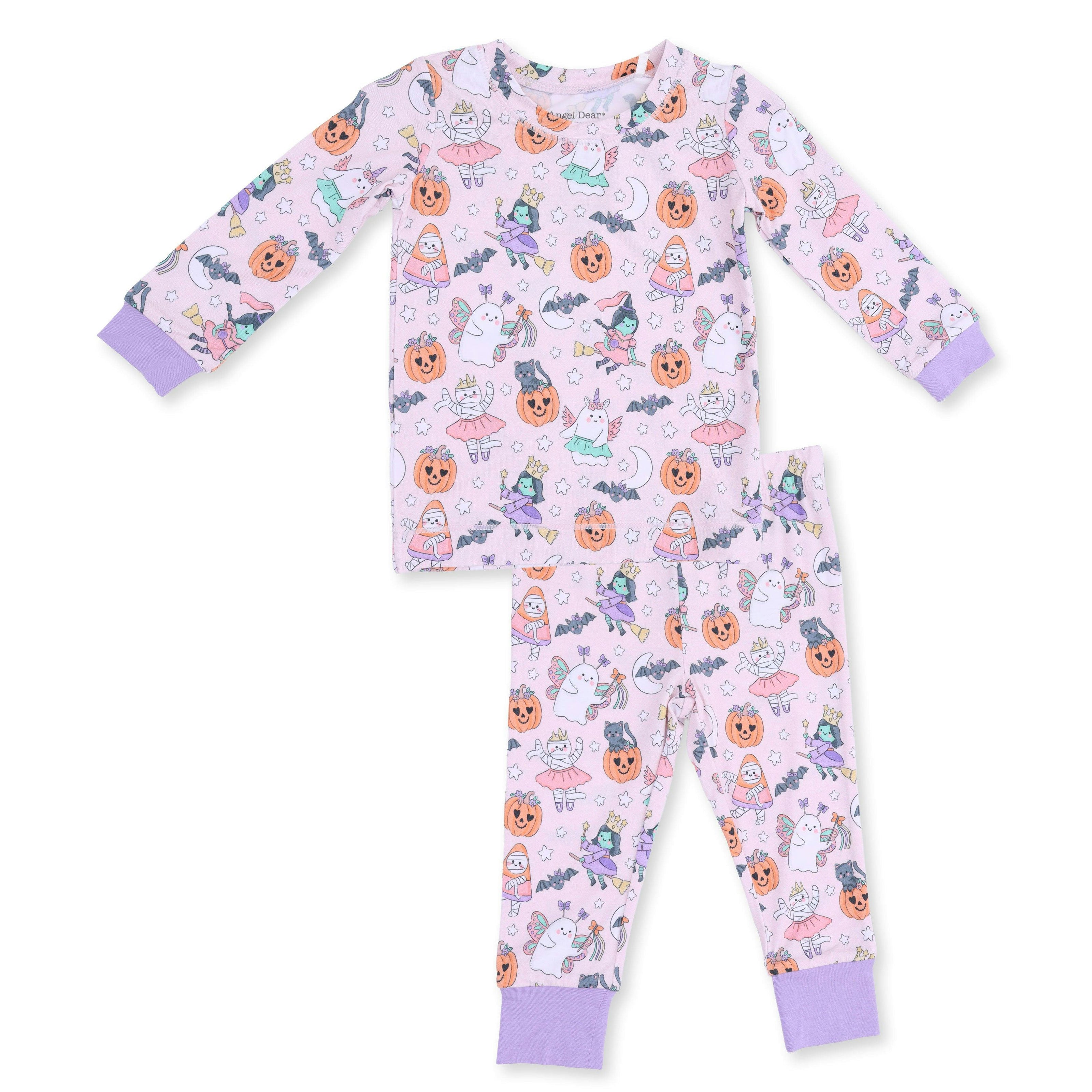Halloween Monster Dress Up Pink - Long Sleeve Loungewear Set
