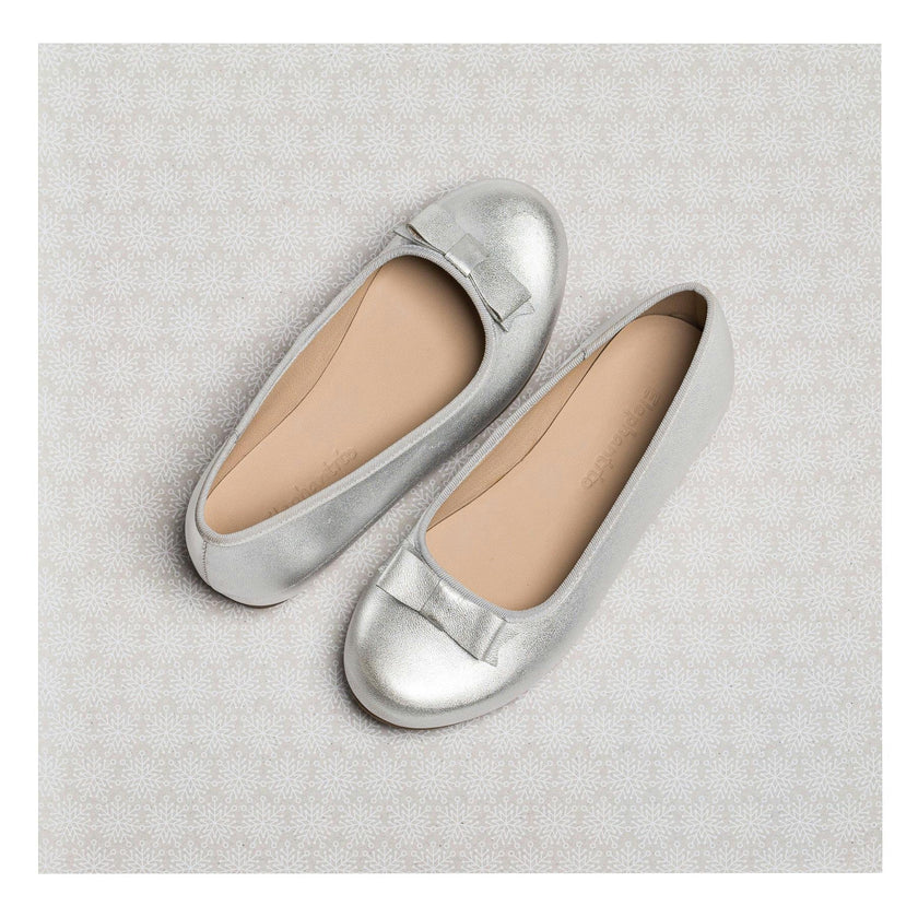 Camille Ballet Flat | Silver Leather
