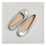 Camille Ballet Flat | Silver Leather