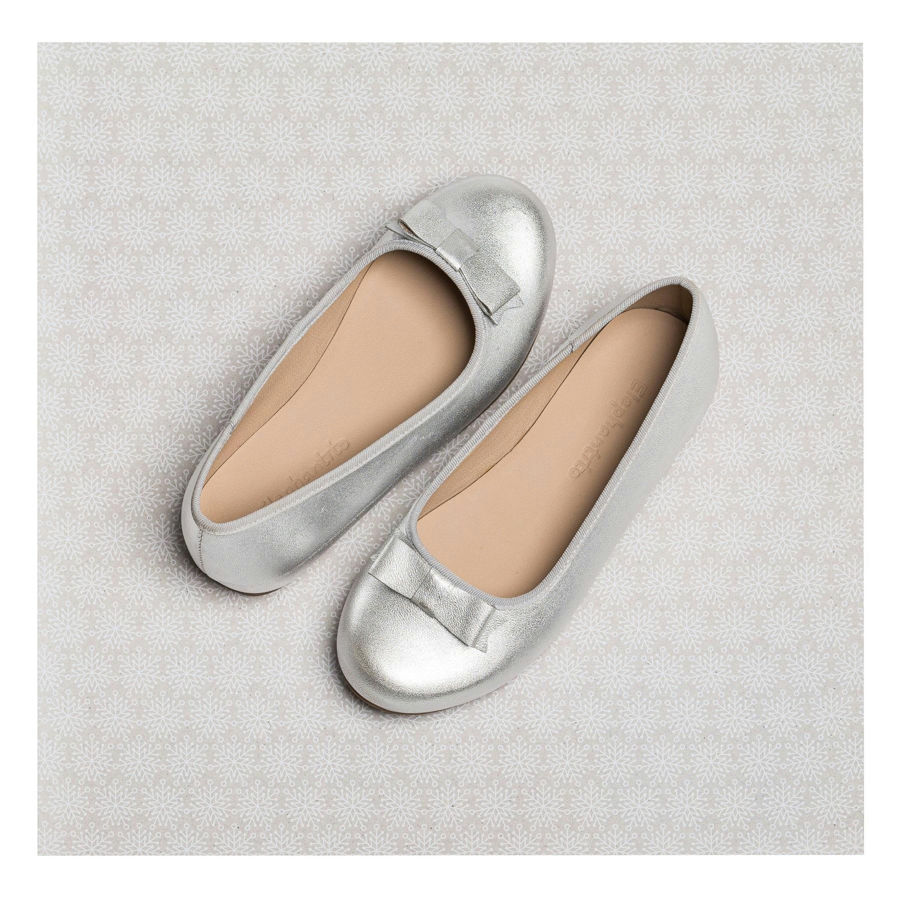 Camille Ballet Flat | Silver Leather