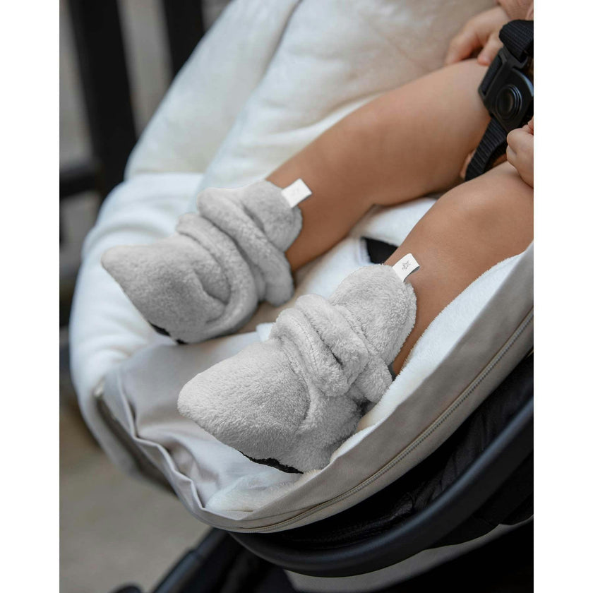 Plush Baby Booties With Anti-Slip Grip Soles