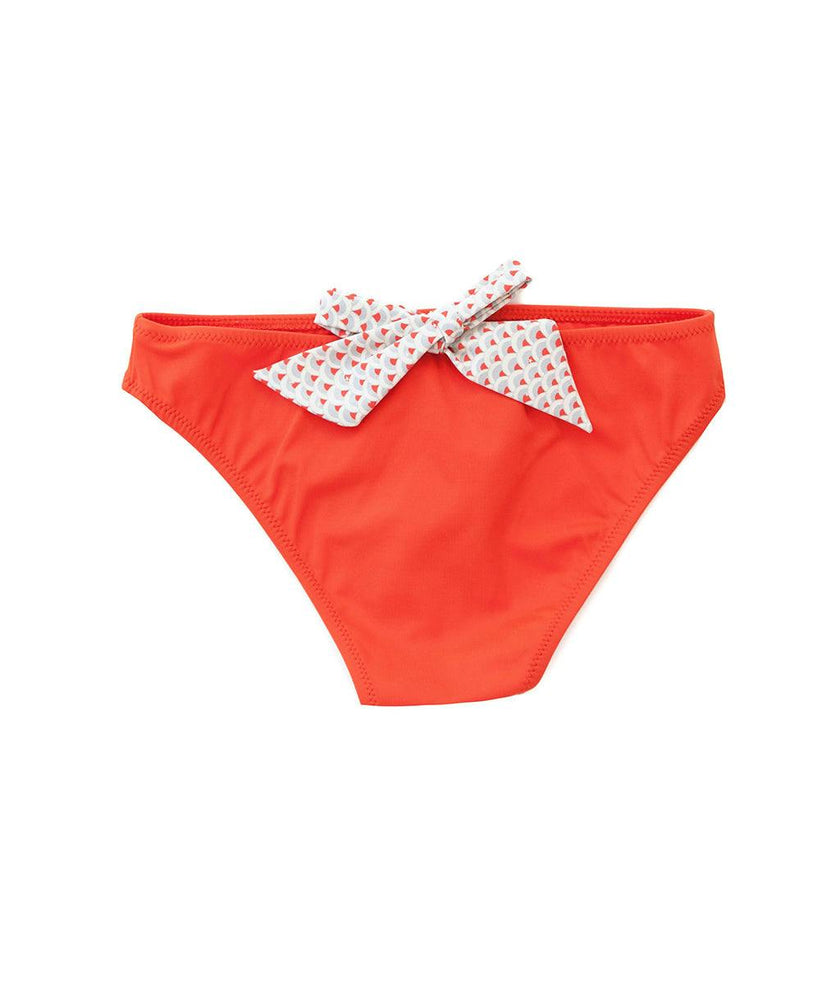 Isabella swim pants in mandarinred and scales print