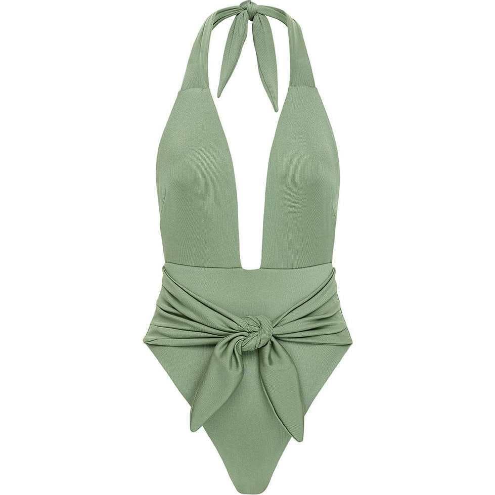 Women's Rib Tropez Tie-Up One-Piece Swimsuit