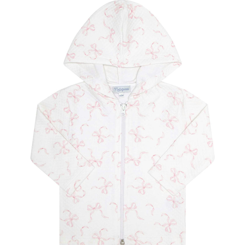 Charming Bows Print Jacquard Jacket