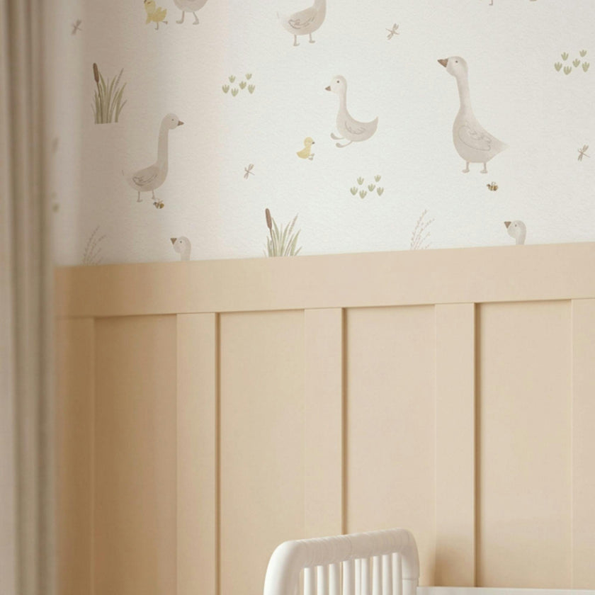 Charlie Goose & Duckling Nursery Wallpaper