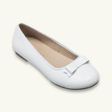 Camille Ballet Flat | White Leather