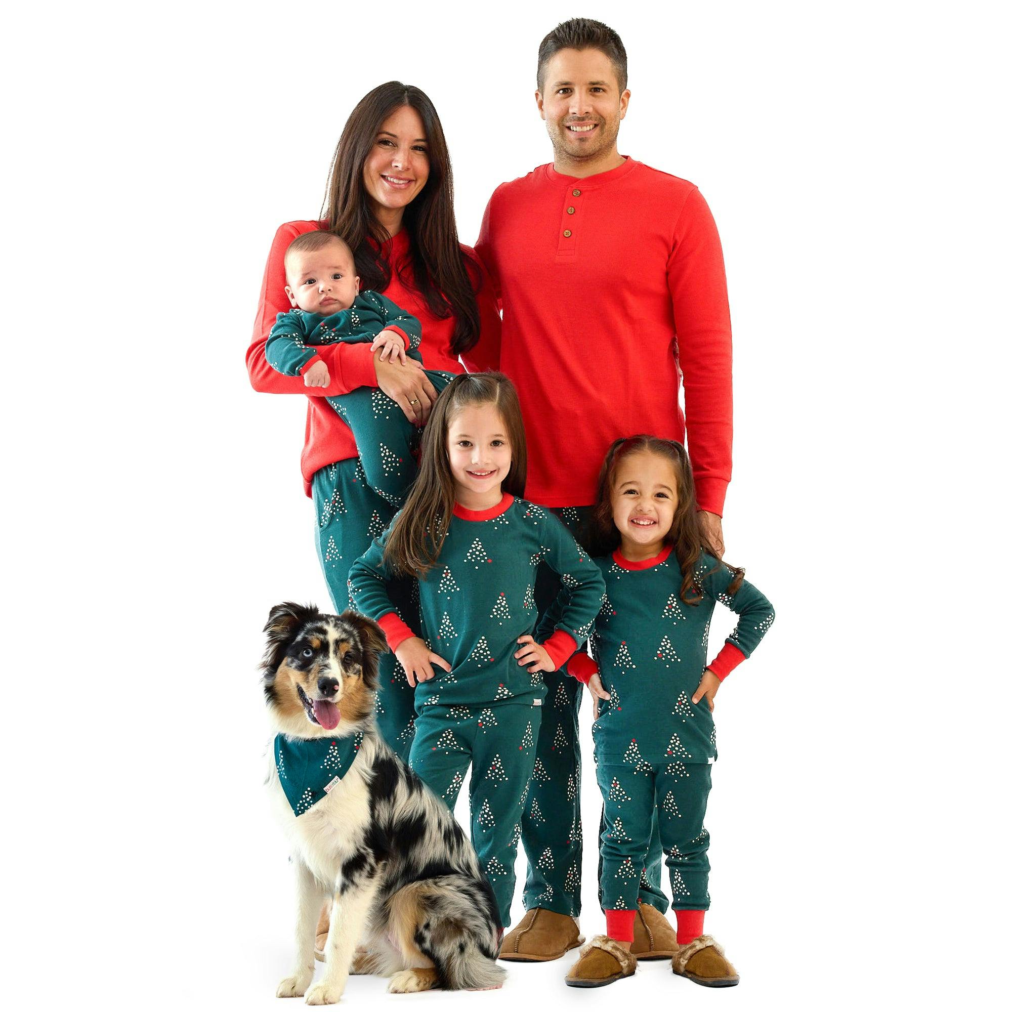 Matching Family Jammies Christmas Pajamas - Snowball Trees