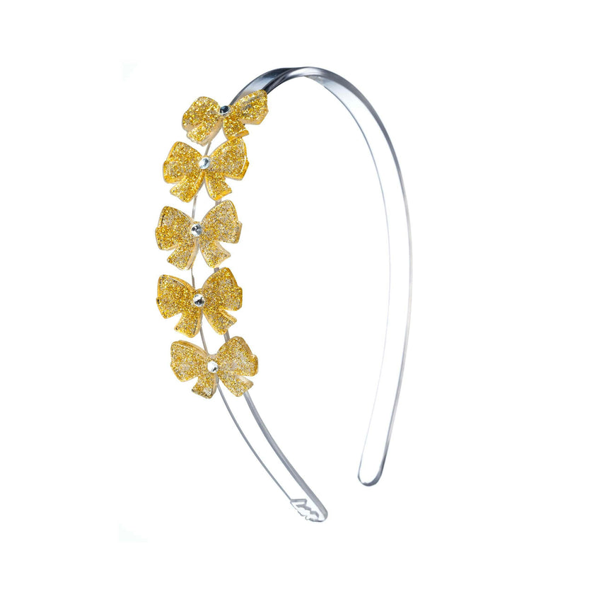 Bows Glitter Gold Headband
