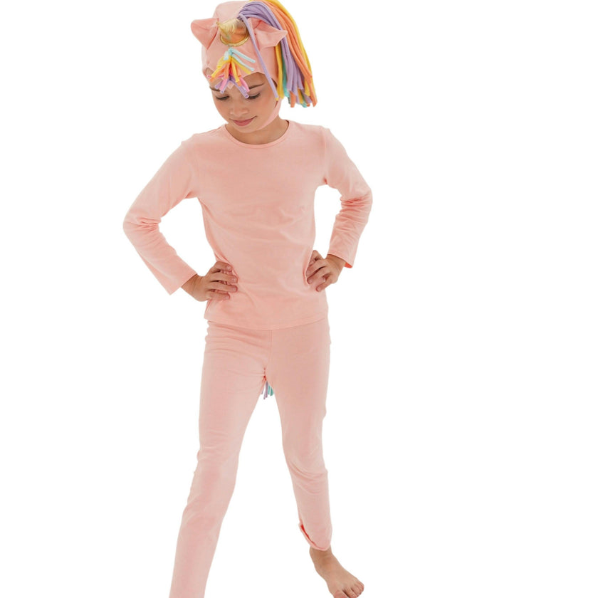 Sunrise Peach Unicorn Pajama Costume