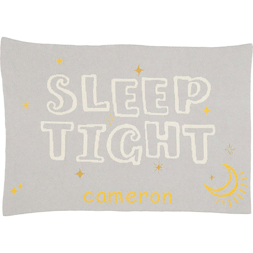 Custom Personalized Baby Sustainable Knit Throw Blanket - Sleep Tight