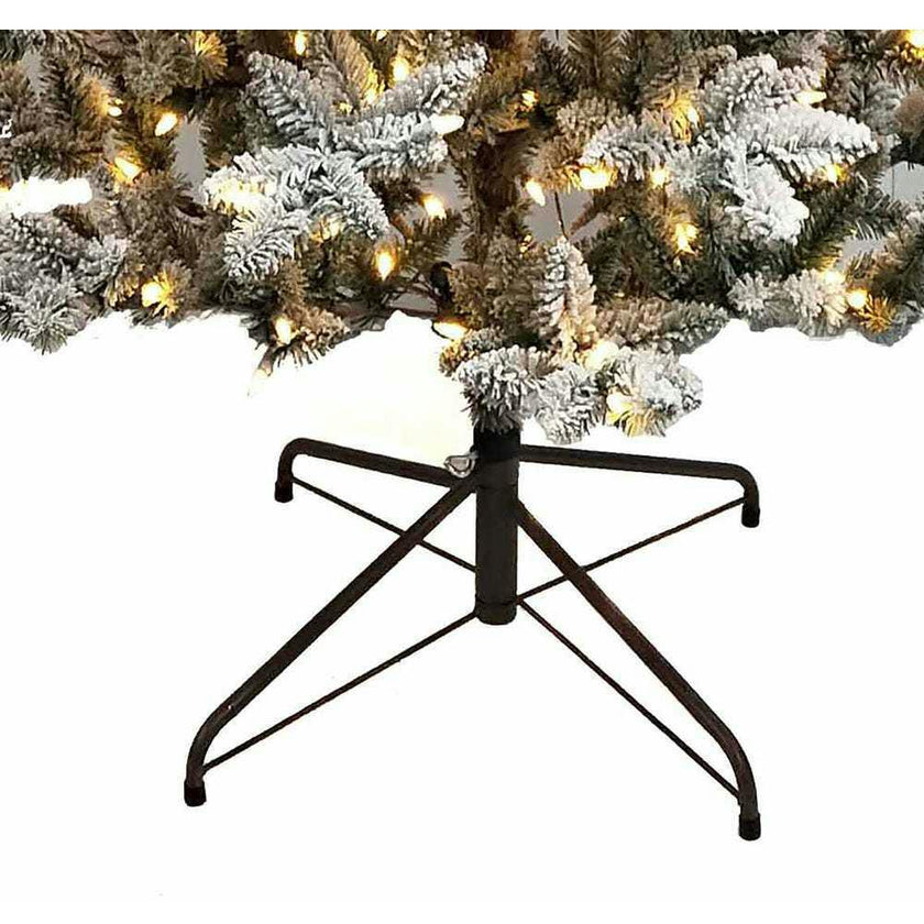 6-Foot Pre-Lit Warm White LED Snow Pine Tree